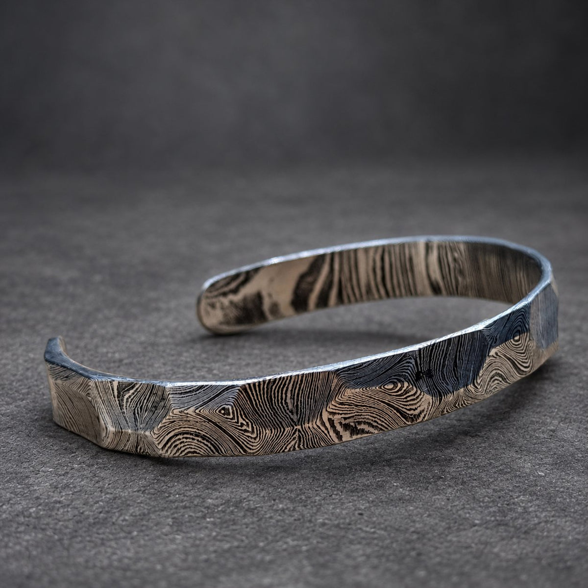 Damascus Steel Cuff Bracelet — Choice of Four Designs, view 4