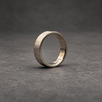 Rough Textured Titanium Wedding Band — Polished Interior, view 4