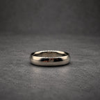 Polished Titanium Wedding Band, Domed — High Shine Classic, view 5