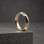 Polished Titanium Wedding Band, Domed — High Shine Classic, view 4