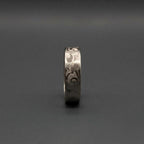 Floral Engraved Titanium Wedding Band — Hand Carved Scroll, view 4