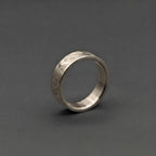 Floral Engraved Titanium Wedding Band — Hand Carved Scroll, view 3