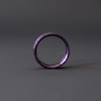 Purple Anodized Titanium Wedding Band — Rough Brushed Finish, view 5