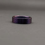 Purple Anodized Titanium Wedding Band — Rough Brushed Finish, view 3