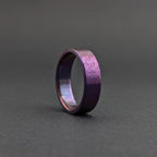 Purple Anodized Titanium Wedding Band — Rough Brushed Finish, view 7