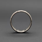 Hammered Titanium Wedding Band, Domed — Distressed Rustic Finish, view 2