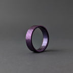 Purple Anodized Titanium Wedding Band — Rough Brushed Finish, view 6