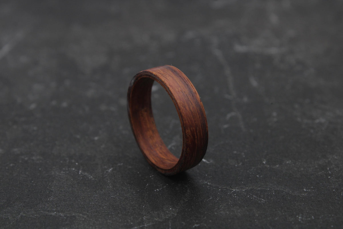 Rosewood Bentwood Ring, Slim — Fifth Anniversary Wedding Band, view 2
