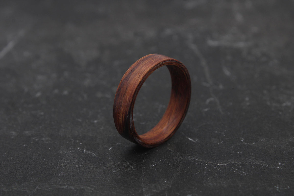 Rosewood Bentwood Ring, Slim — Fifth Anniversary Wedding Band