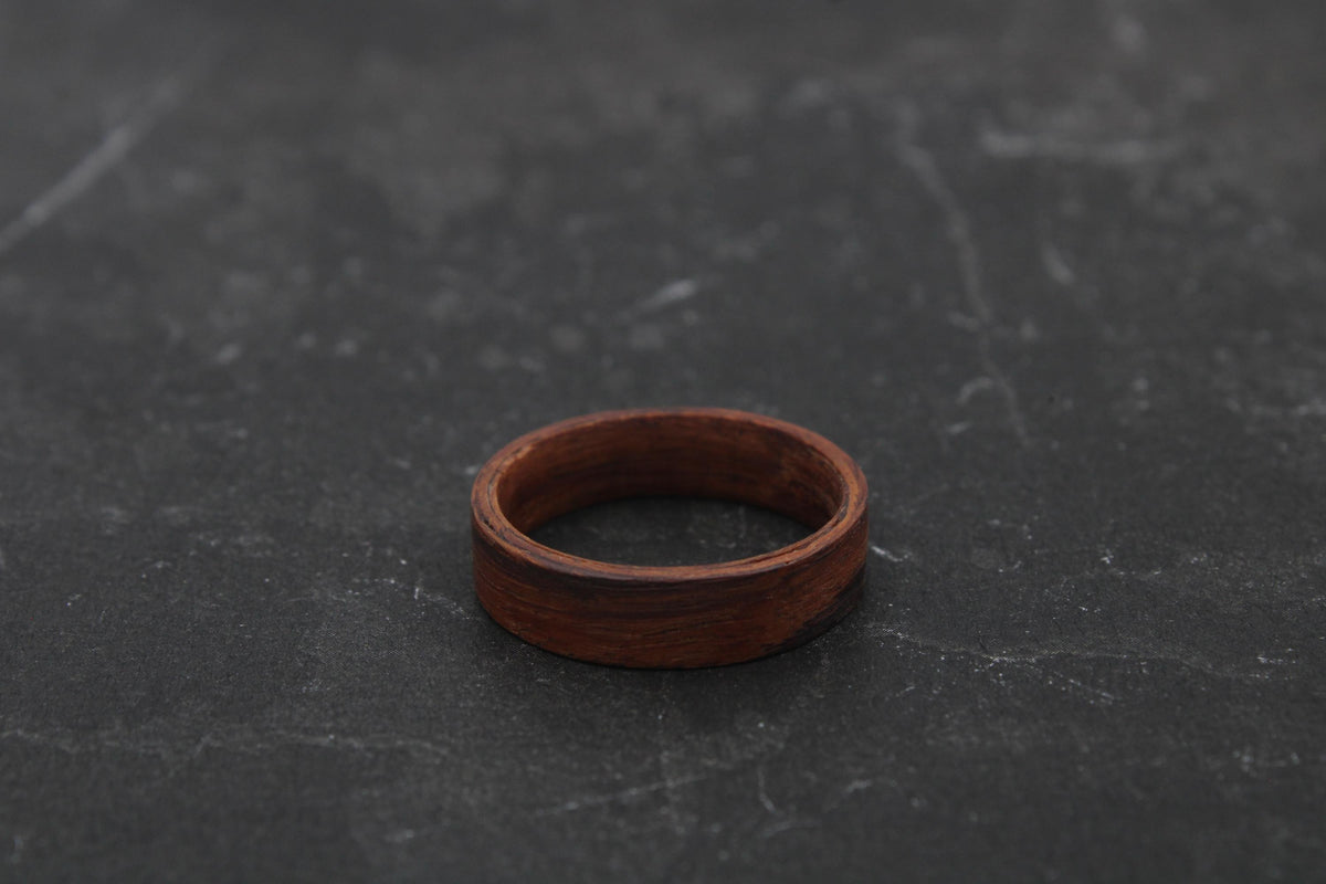 Rosewood Bentwood Ring, Slim — Fifth Anniversary Wedding Band, view 3
